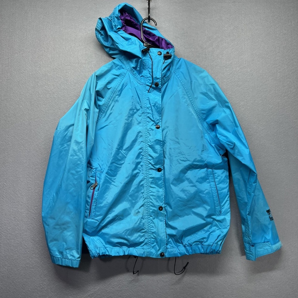VTG The North Face Jacket Womens Large Blue Gore-Tex Hooded Windbreaker USA